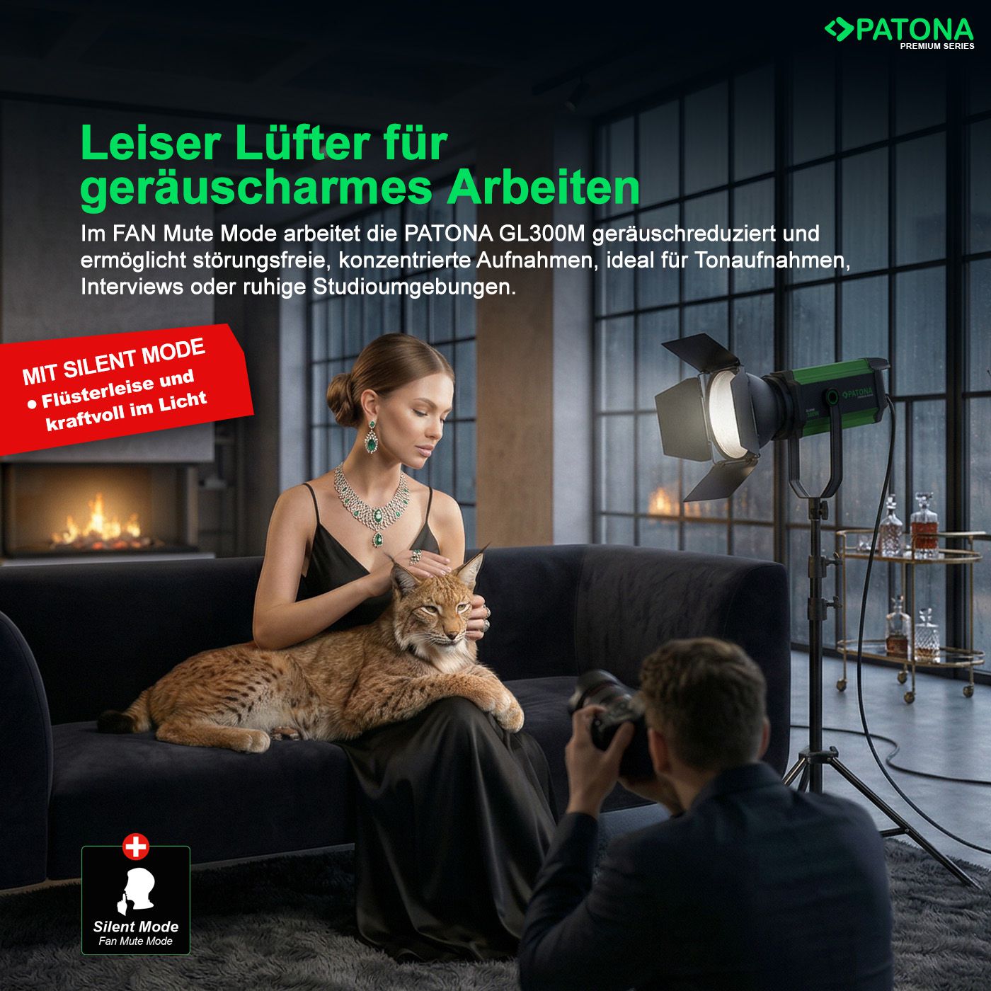 Patona Bi-Color COB-LED-Studiolicht 300W