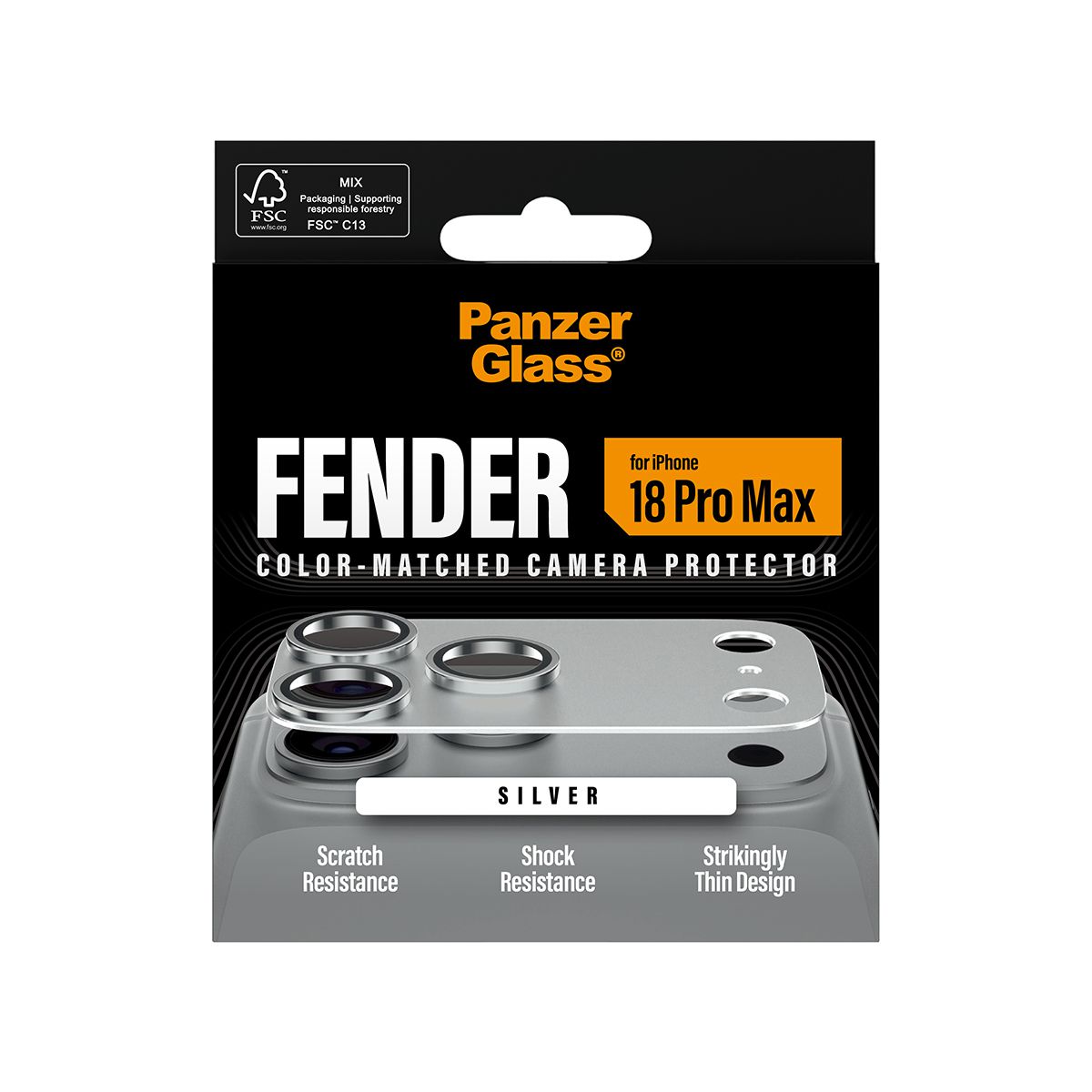 PanzerGlass iP18Pro Max Kameraschutz sil