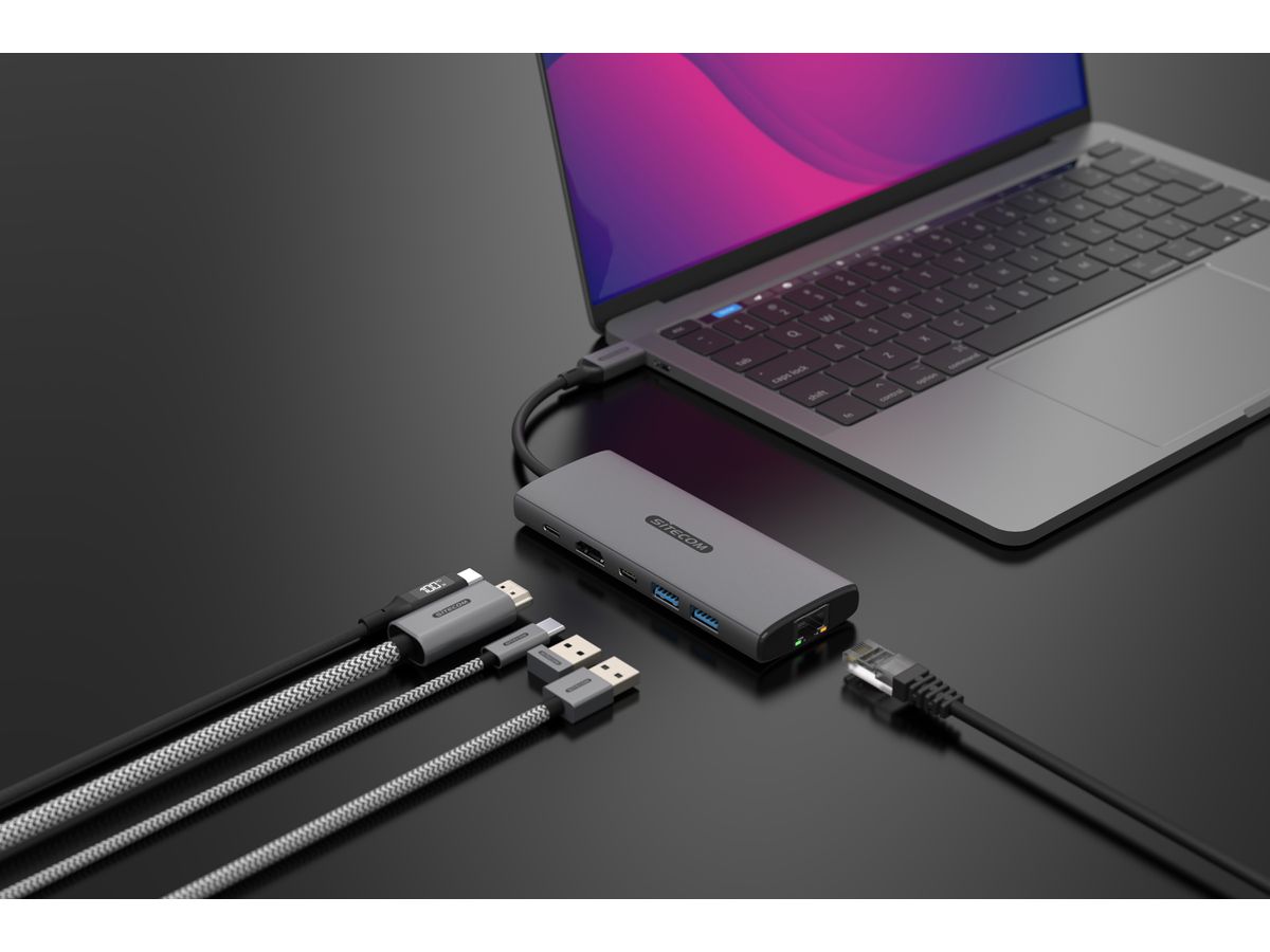 Sitecom 6 in 1 USB-C Multiport Adapter