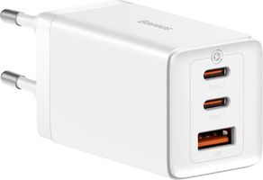 Baseus GaN5 Pro 3 Port Charger 65W White