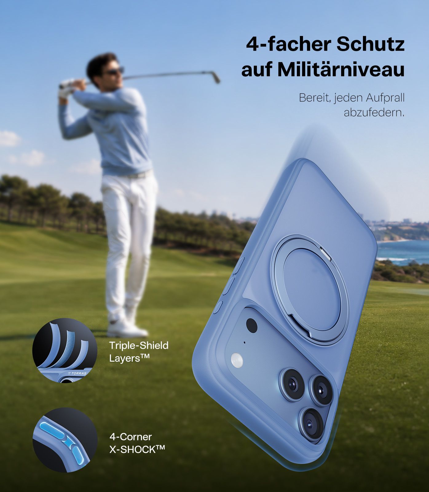 Torras Ostand Guardian iP 18 Pro blue