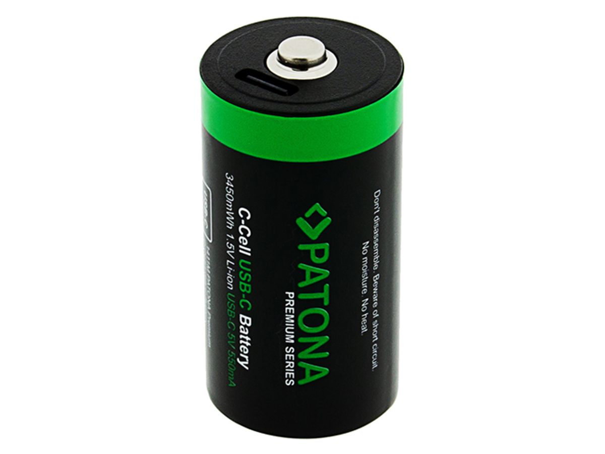 Patona Premium Akku 2x LR14 USB-C