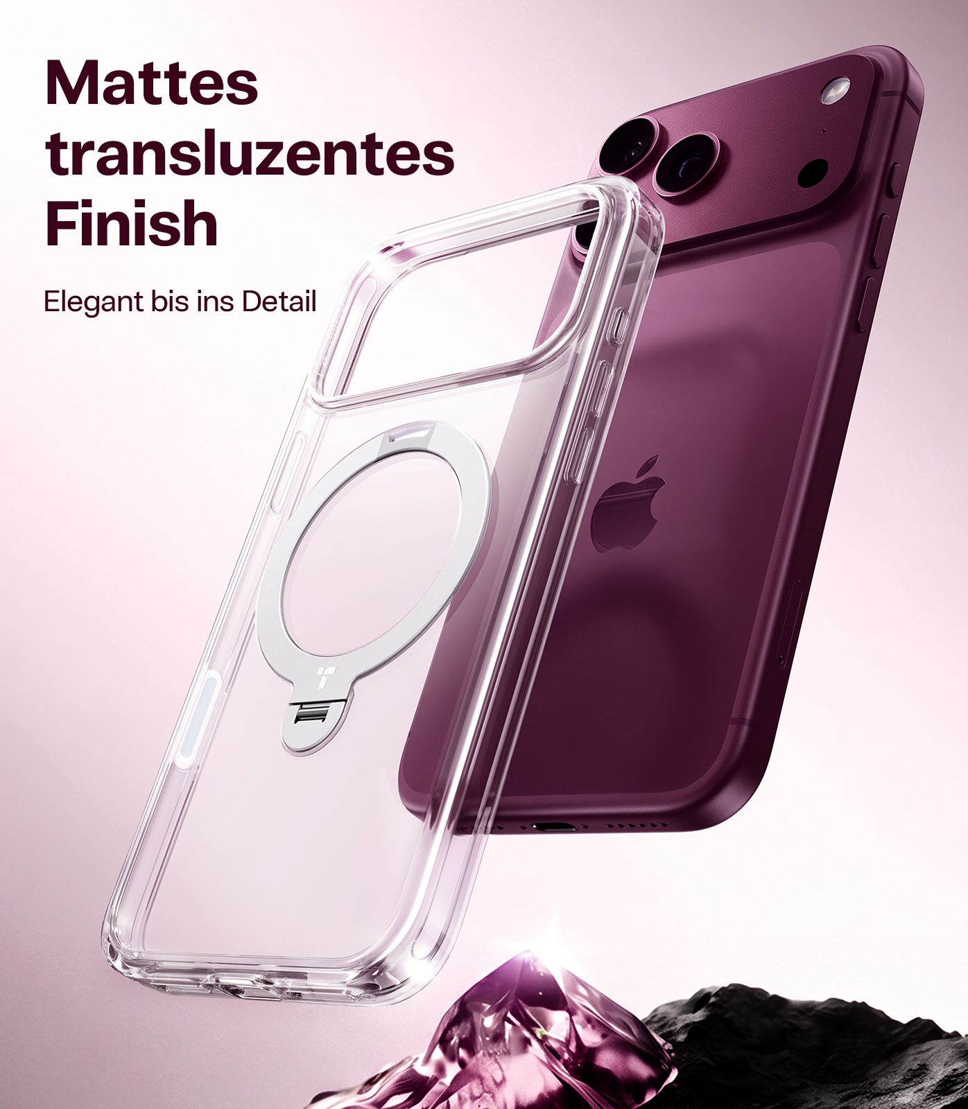 Torras Ostand Spin iPhone 18 Pro Clear