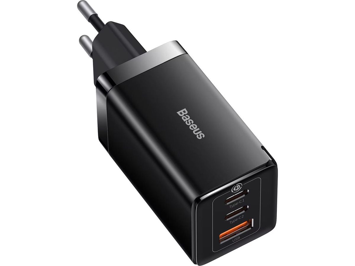Baseus GaN5 Pro 3 Port Charger 65W Black
