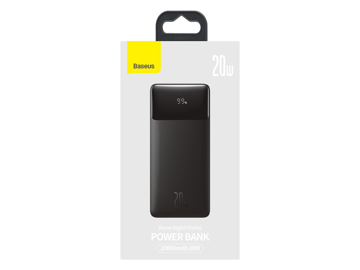 Baseus Bipow Powerbank 20000 mAh Black