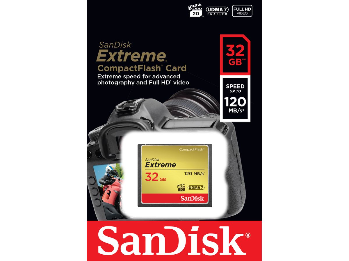 Sandisk Extreme 120MB/s CF 32GB