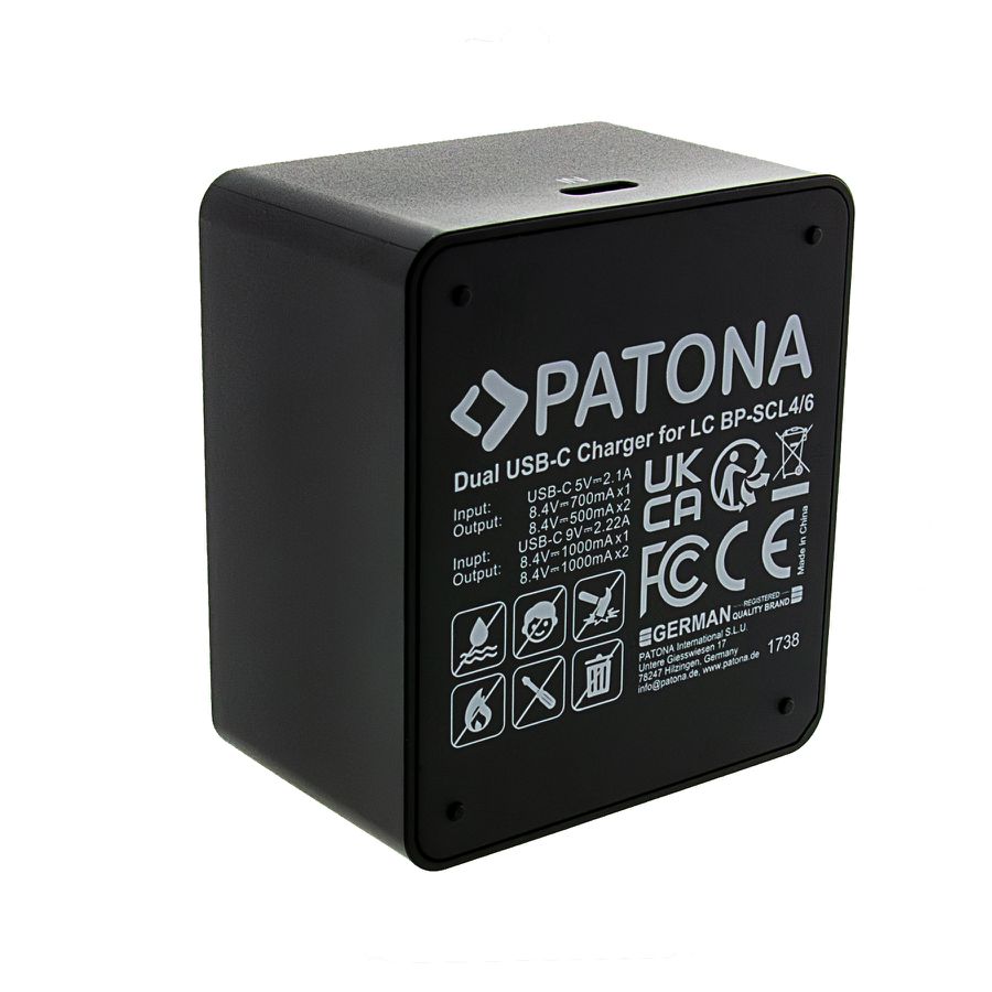 Patona Chargeur Dual Leica BP-SCL6