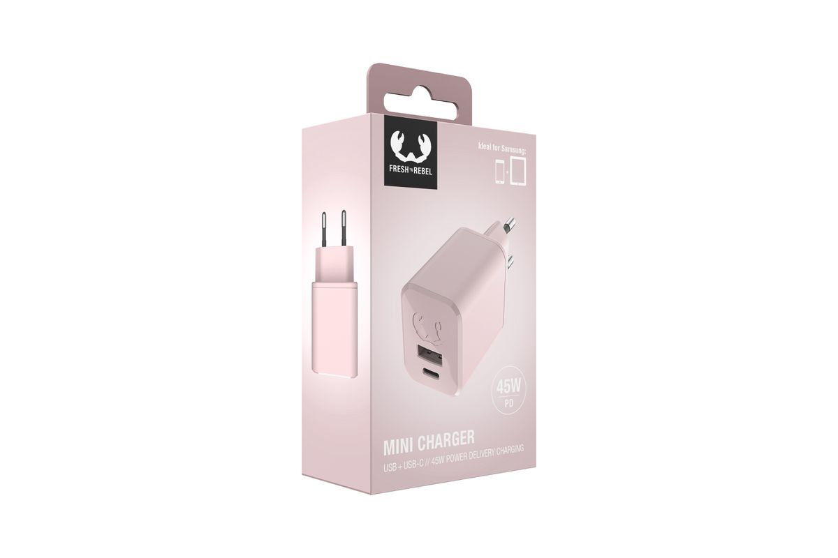 Fresh 'n Rebel Mini Charger Pink 45W