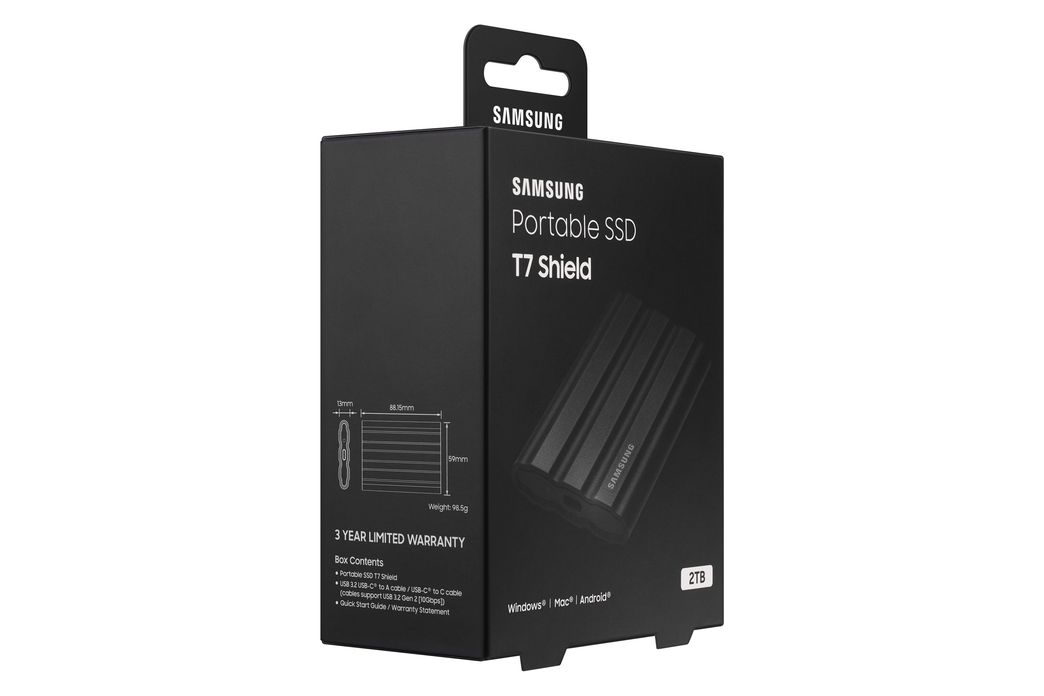 Samsung PSSD T7 Shield 2TB black