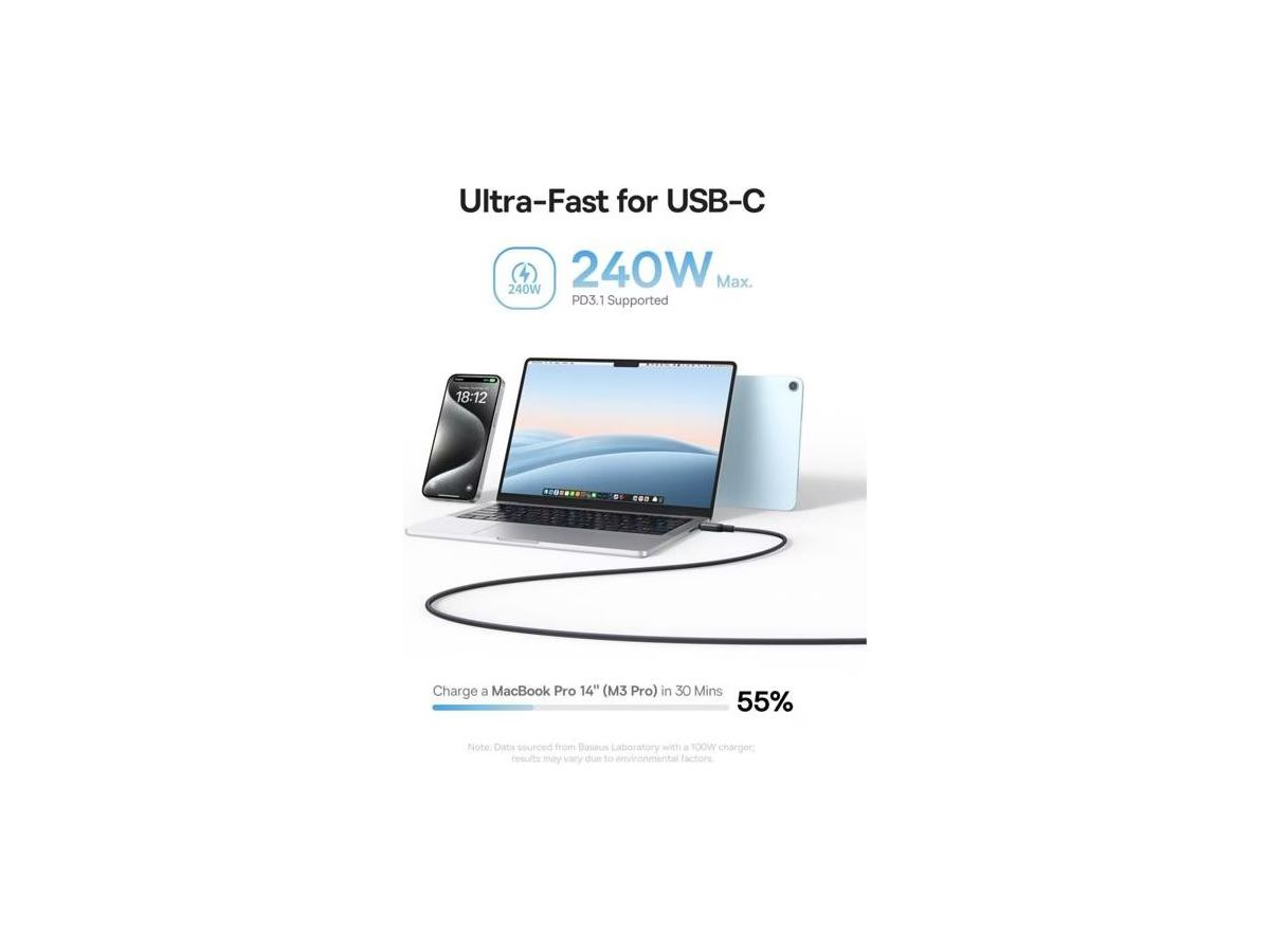 Baseus Magnetic USB-C to USB-C 1m 240W