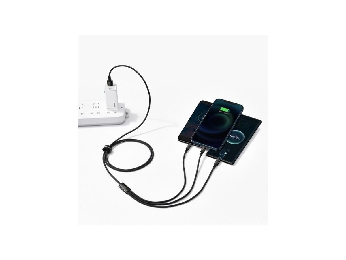 Baseus USB 3-in-1 Cable 1.5m Black