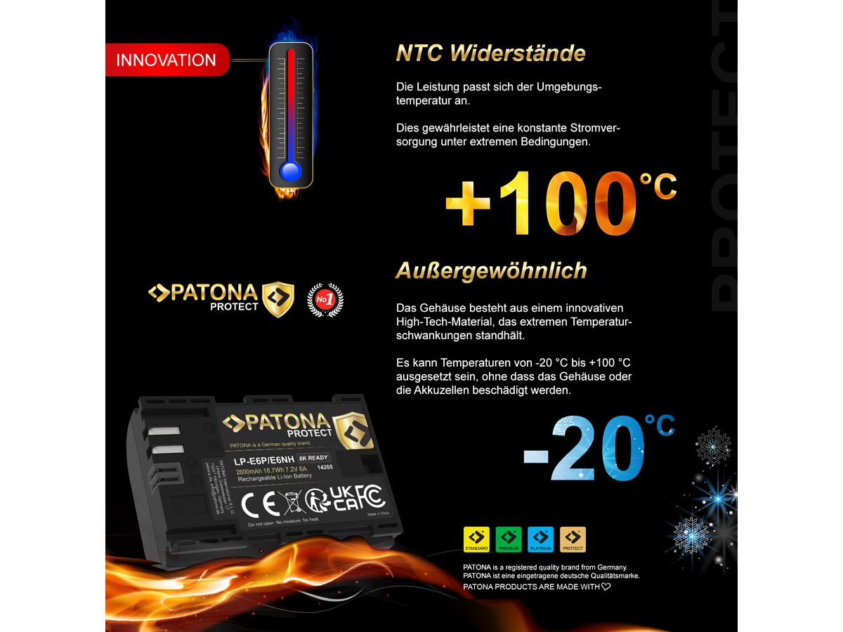 Patona Protect Batterie Canon LP-E6P
