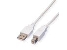 VALUE USB 2.0 Kabel, A-B, white (4.5 m)