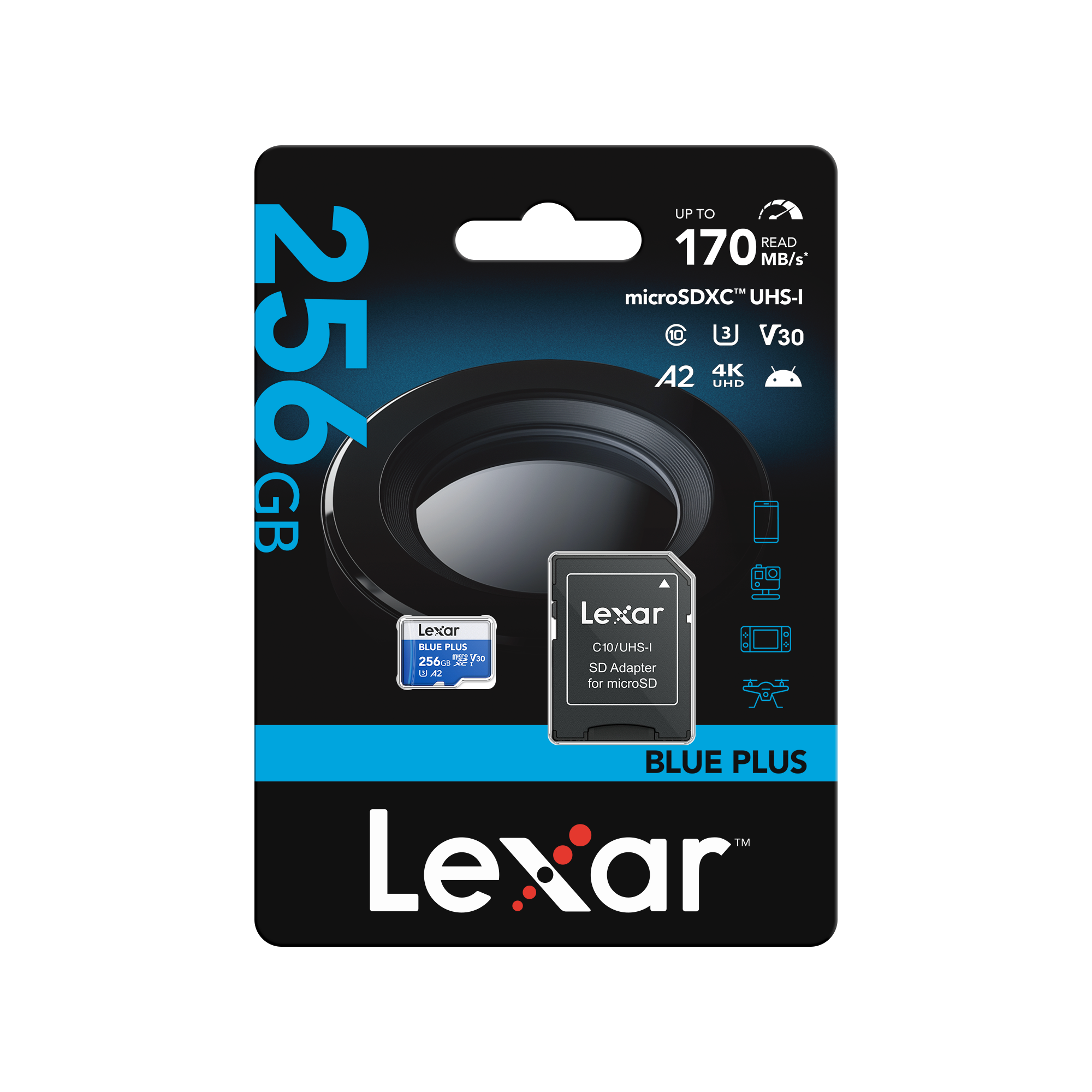 Lexar microSDXC 100MB/s Blue Plus 256GB