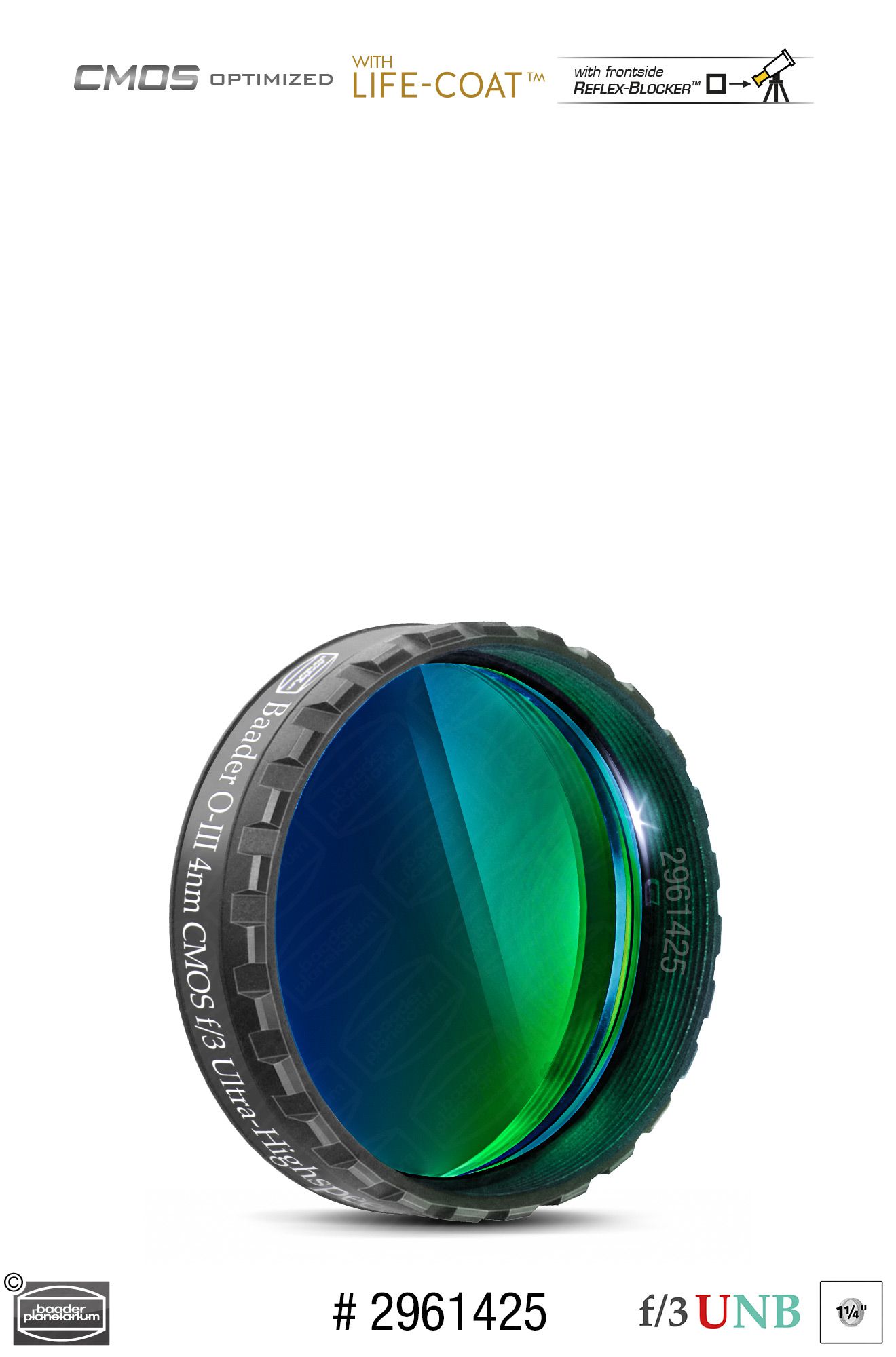 Baader Schmalband OIII  4nm 1.25" f/3