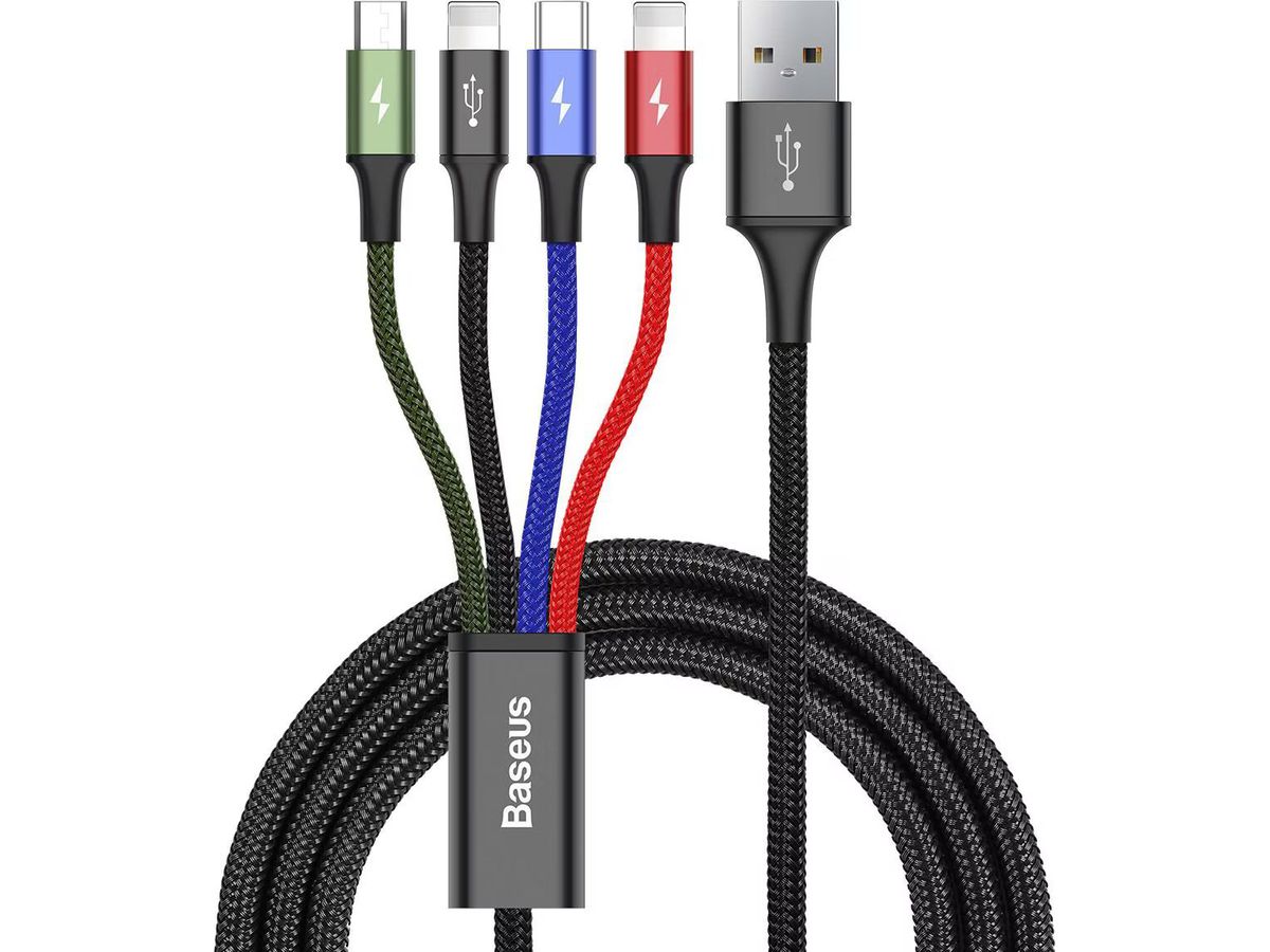 Baseus USB-A 4-in-1 Cable 1.2m Black