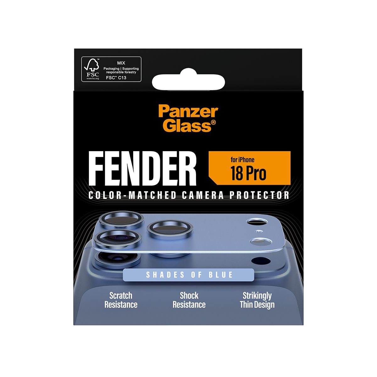 PanzerGlass iP18 Pro Kameraschutz Blue