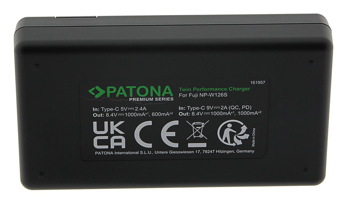 PATONA Premium chargeur double NP-W126