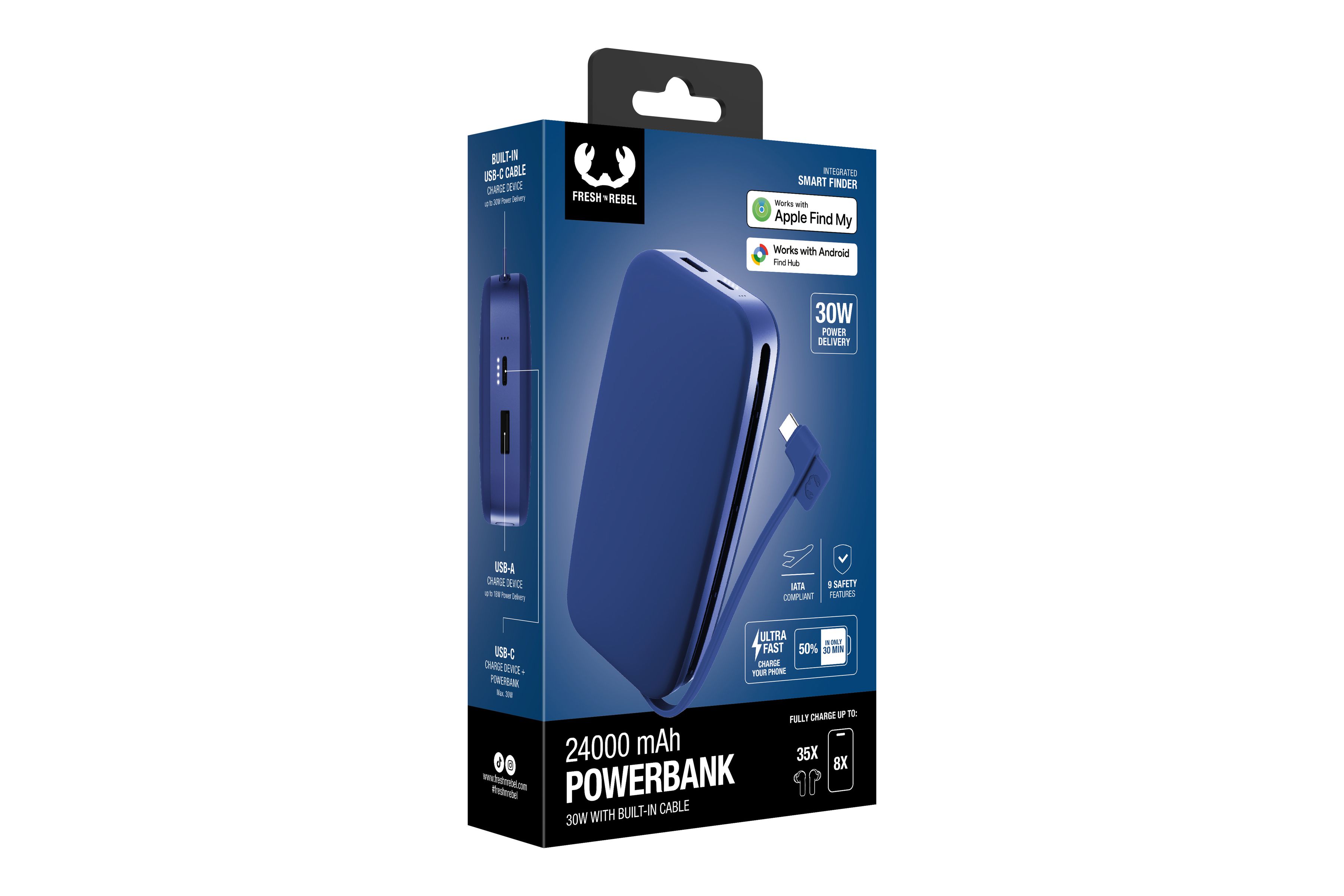 Fresh 'n Rebel Powerbank 24000 mAh Blue