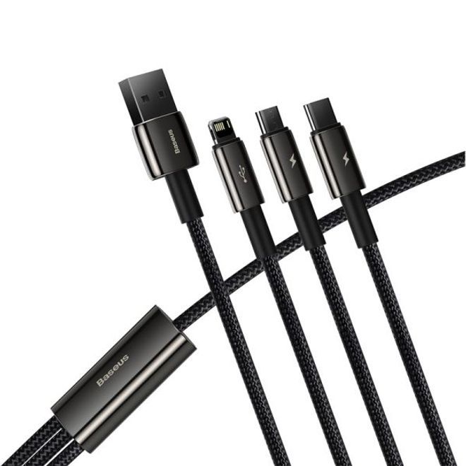 Baseus USB-A 3-in-1 Cable 1.5m Black