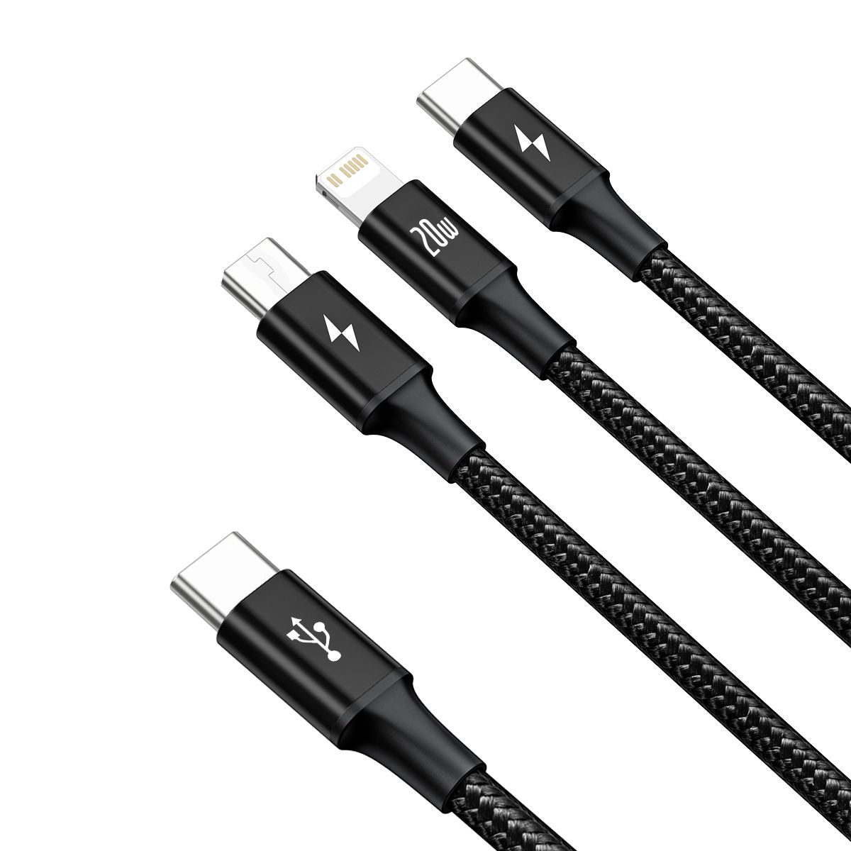 Baseus USB-C 3-in-1 Cable 1.5m Black