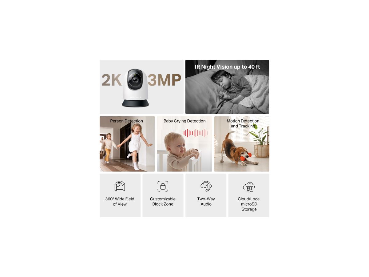 Mercusys 2K Home Security Wi-Fi Camera