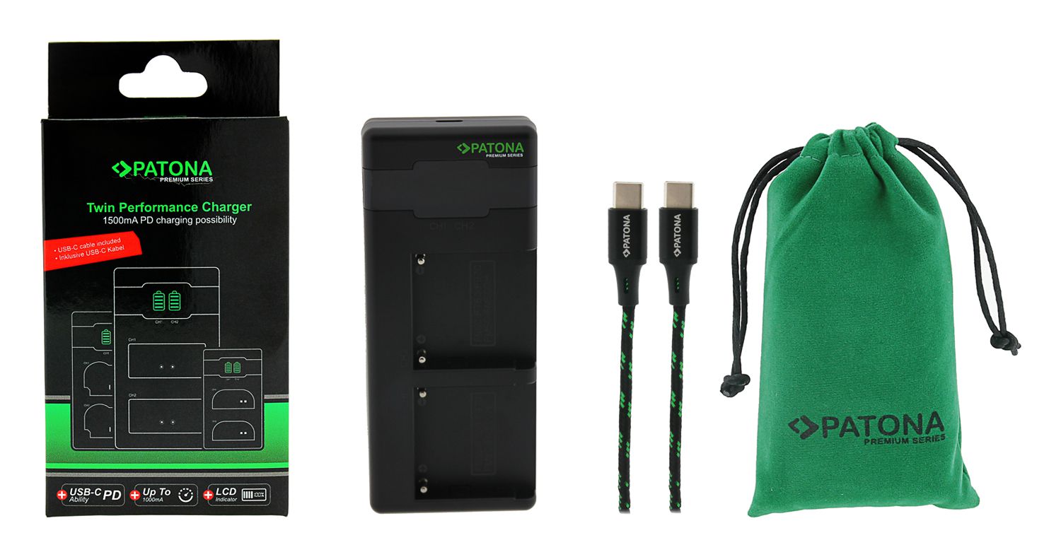 PATONA Premium chargeur double NP-FM500H