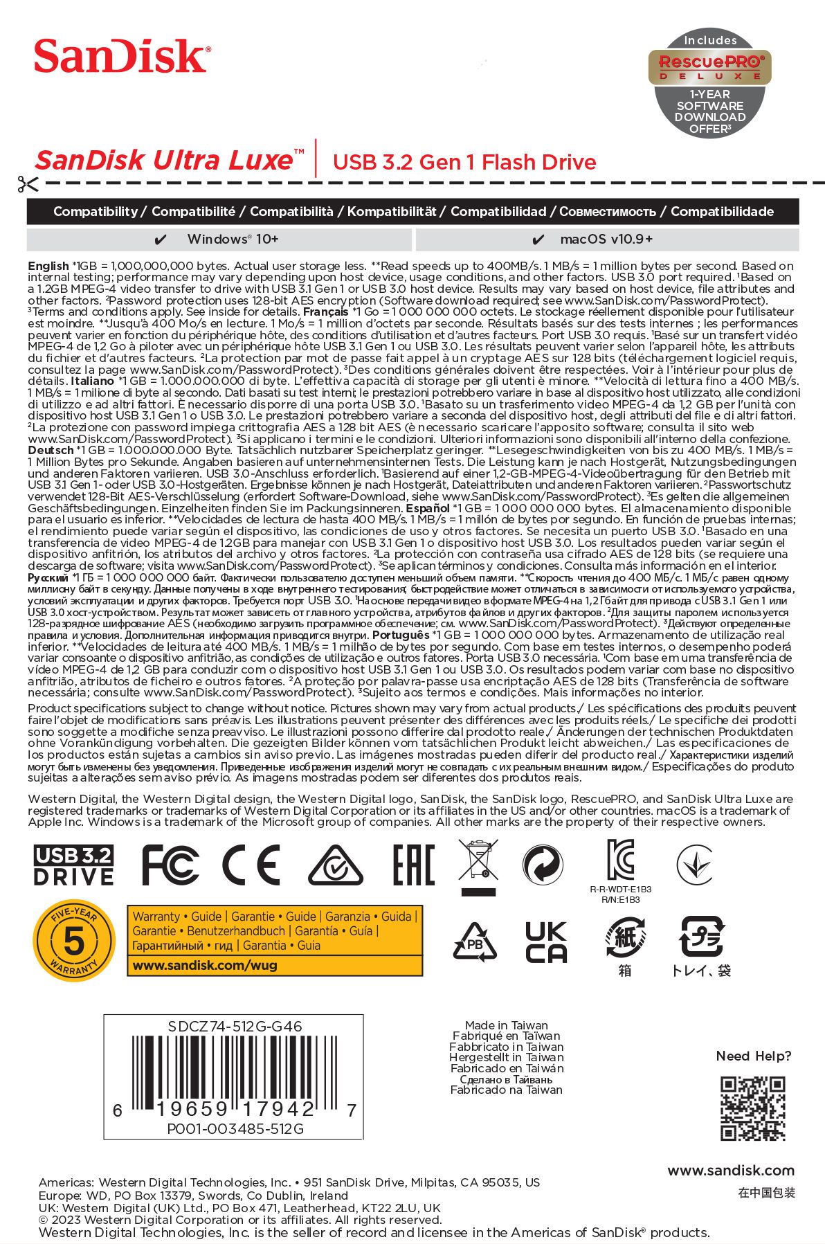 SanDisk Ultra Luxe USB 3.2 512GB