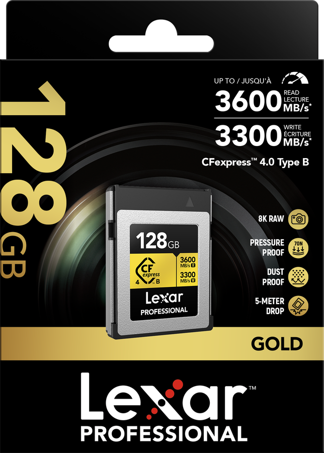 Lexar 3600MB/s CFexpress 4.0 128GB Gold
