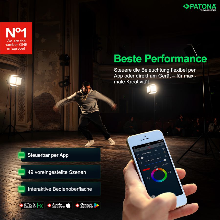 Patona Leuchte RGB-128AS APP