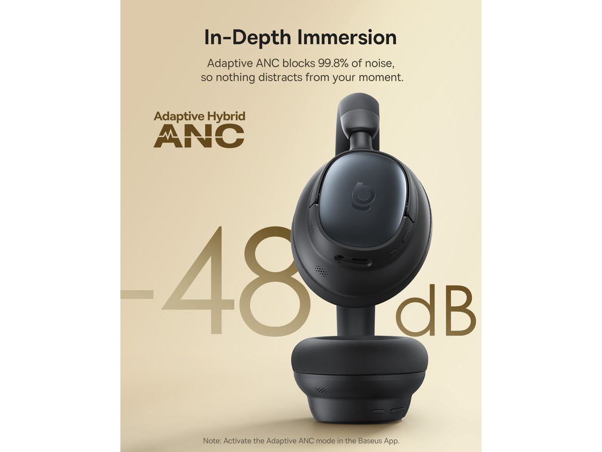 Baseus Bowie MH1 Wirel ANC Headphones Bl