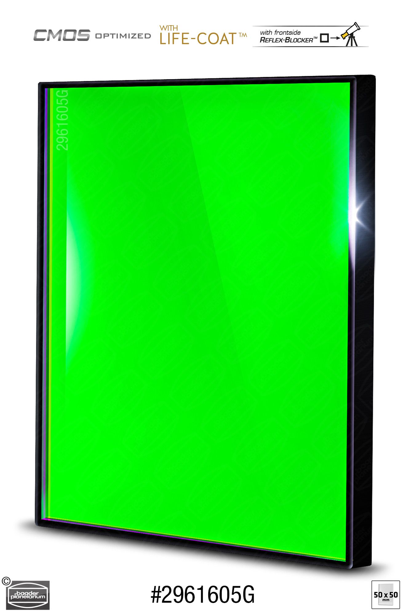 RGB-G 50x50mm Filter  CMOS-optimized