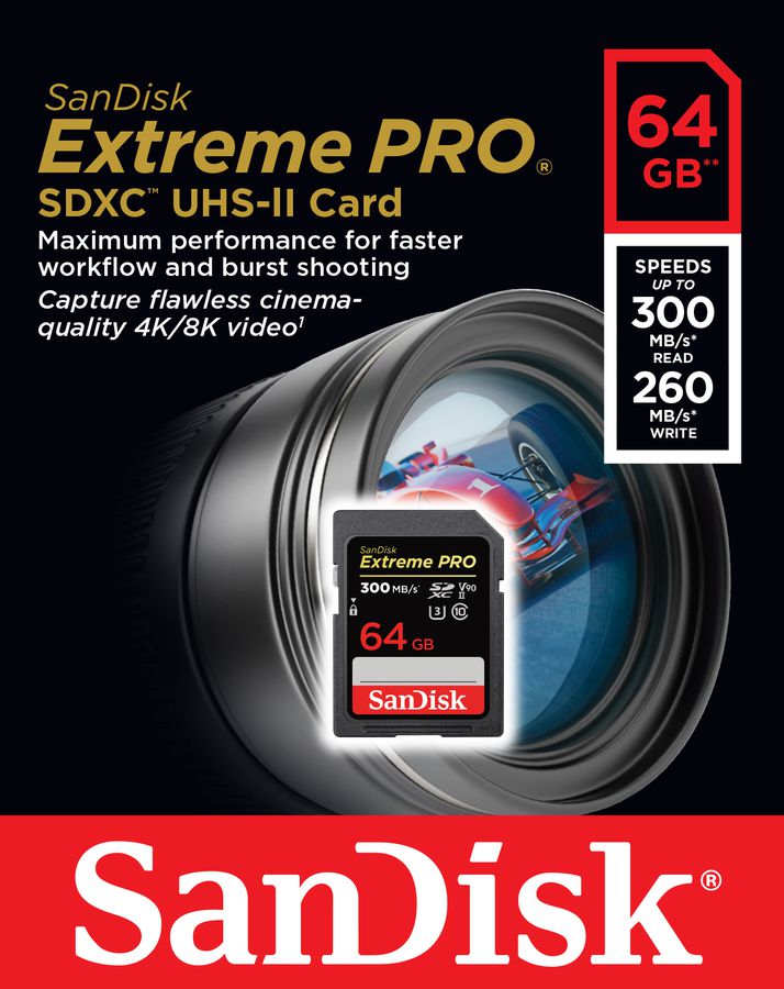 SanDisk ExtremePro SDXC-II 64GB V90