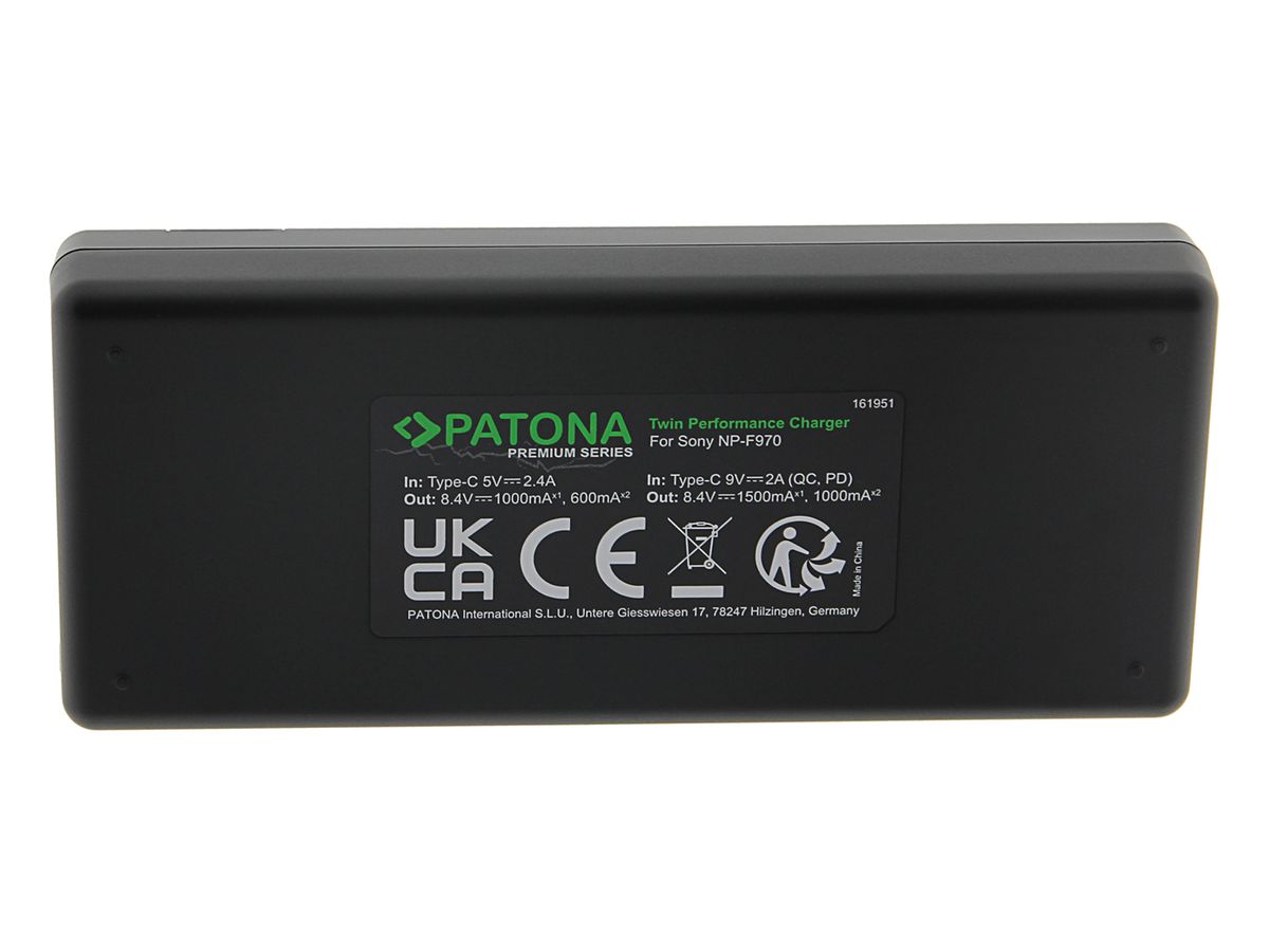 PATONA Premium chargeur double NP-FM500H