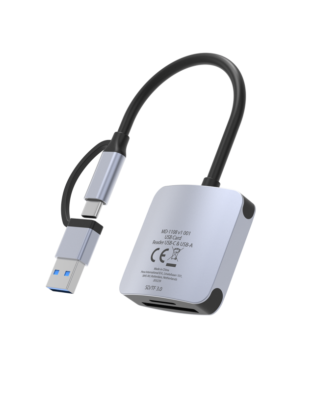 Sitecom USB Card Reader USB-C & USB-A