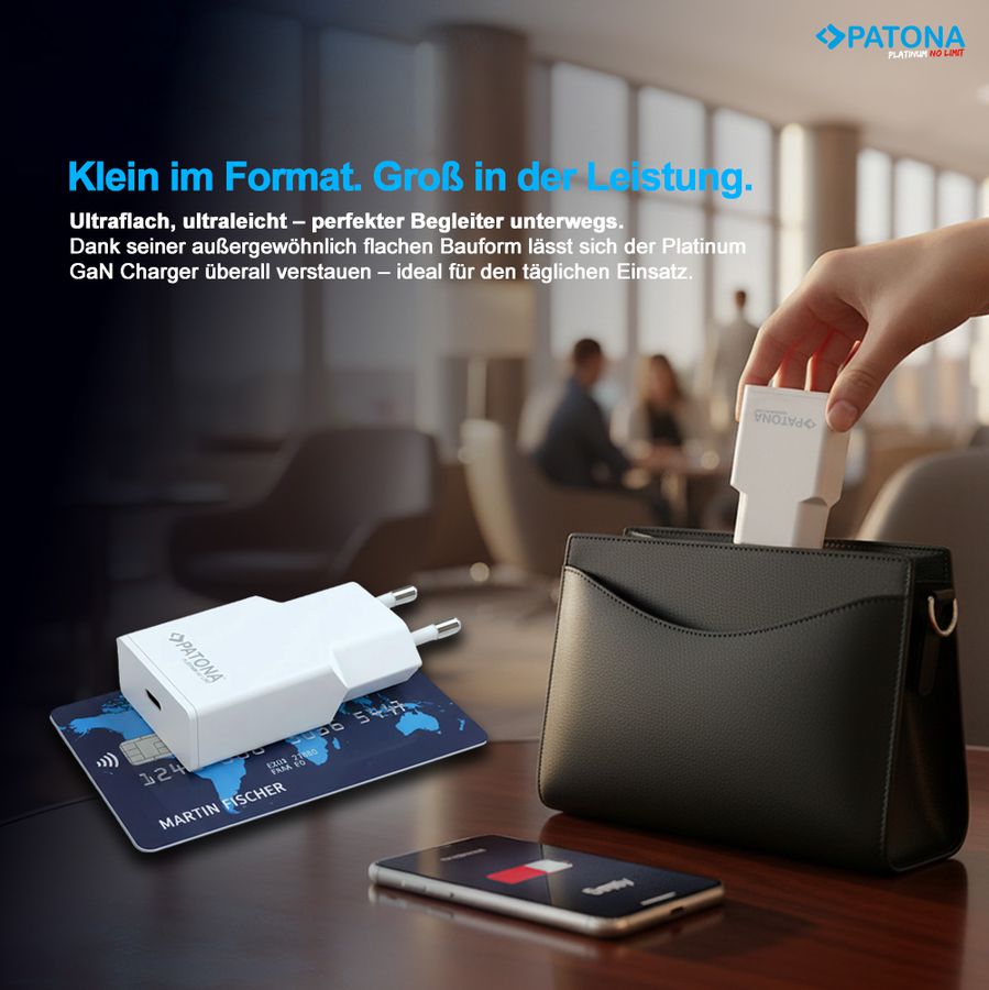 Patona GaN Flat PD 20W USB-C White