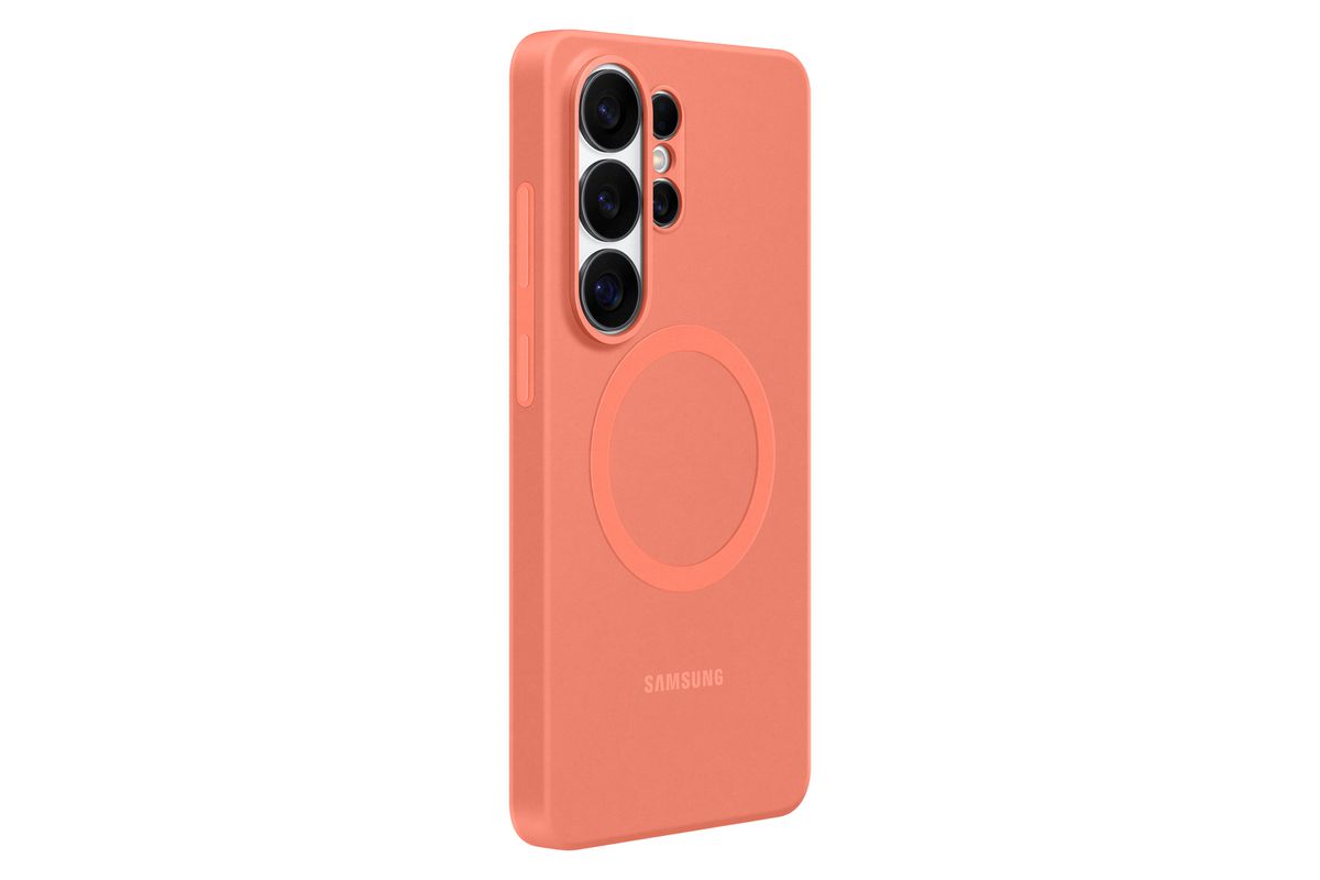 Samsung S26 Ult Silicone Magnet Coralred