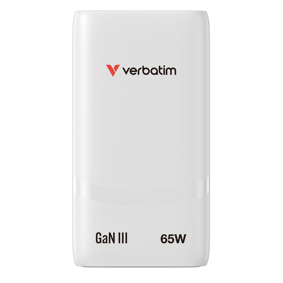 Verbatim Fold n Go GaN Charger 65W White