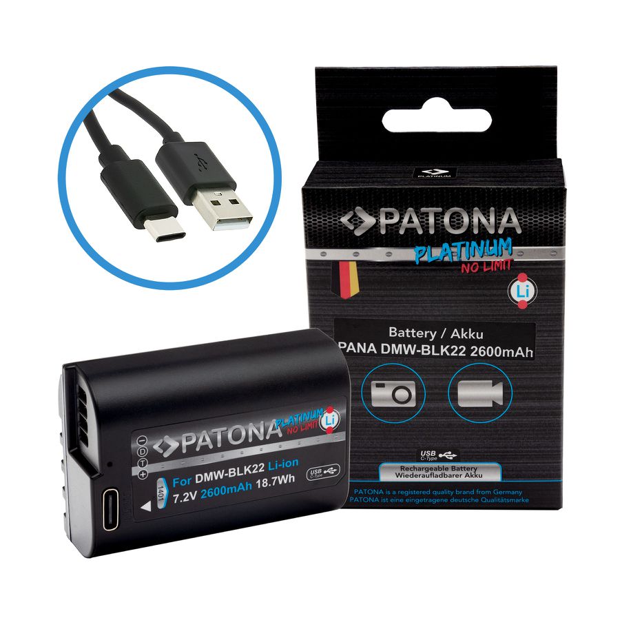 Patona Platinum USB-C Panasonic BLK22