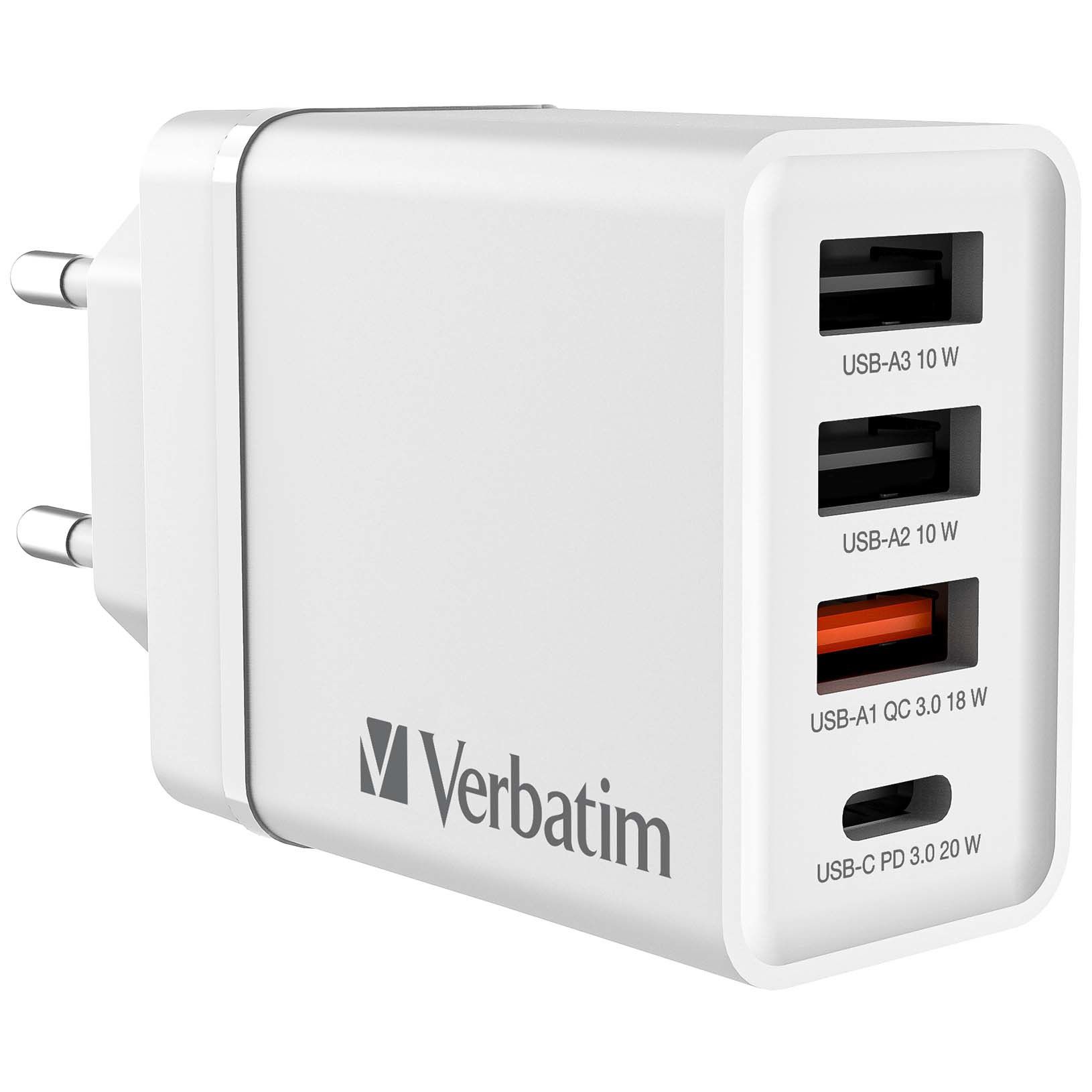 Verbatim 4 Port Charger 30W White