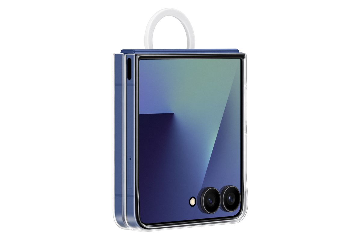Samsung Flip 7 Ring Case Transparent