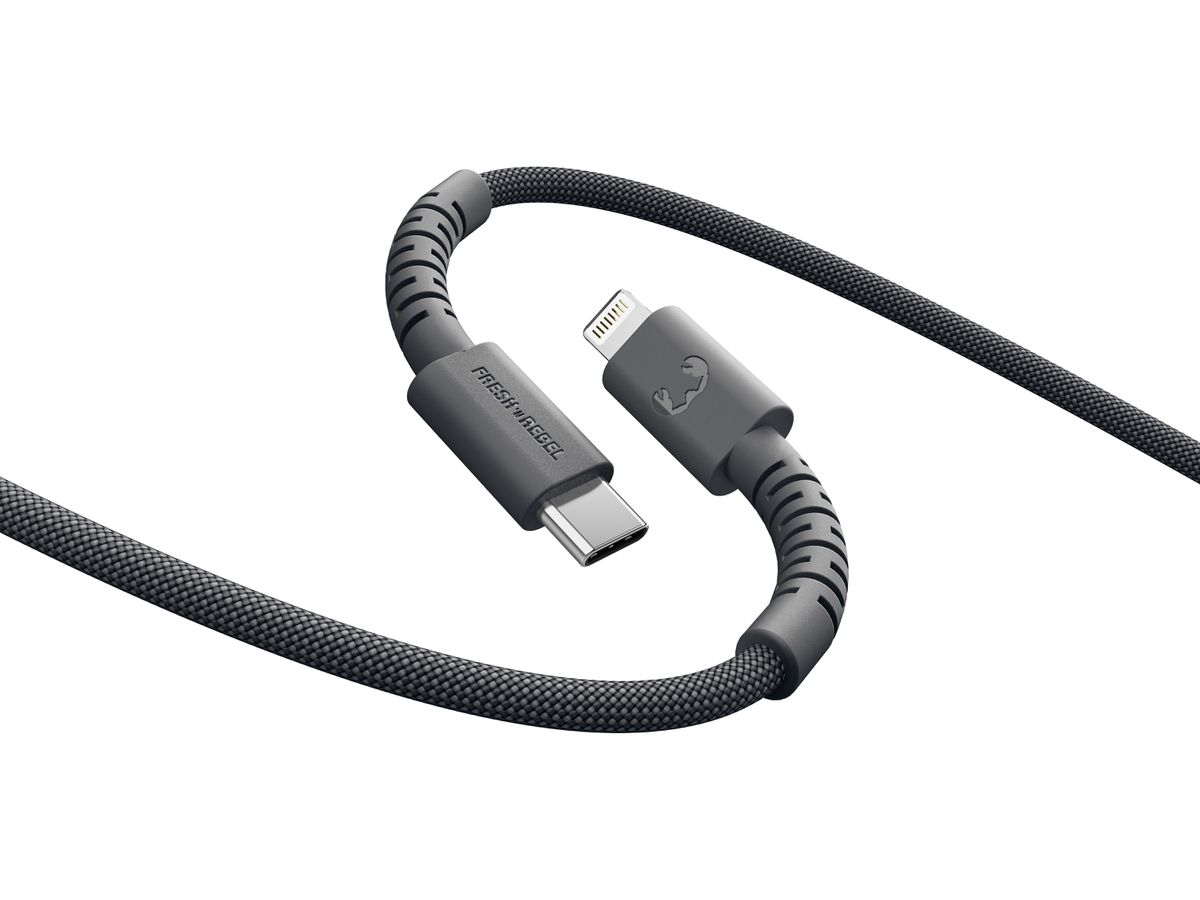 Fresh 'n Rebel USB-C to Lightning Grey