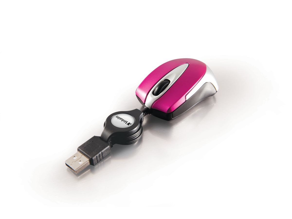Verbatim Go Mini Travel Mouse Pink