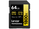 Lexar 1800x UHS-II SDXC 64GB Gold