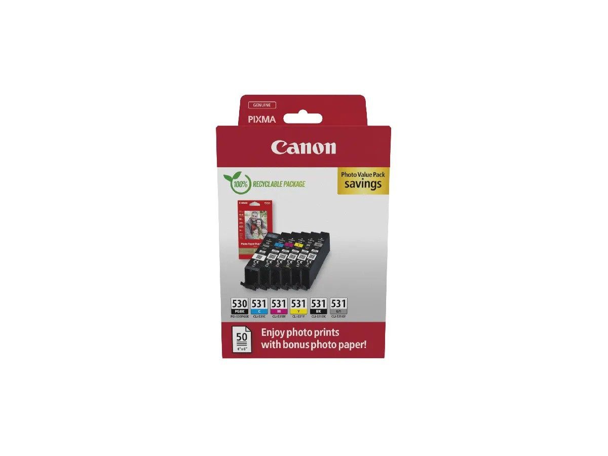 Canon PGI-530/CLI-531/PP-201 Value Pack