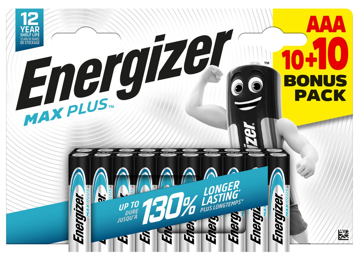 Energizer Max Plus Mignon AAA 10+10 Pack