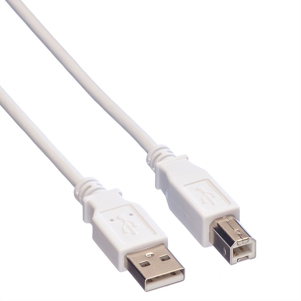 VALUE USB 2.0 Kabel, A-B, white (4.5 m)