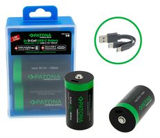 Patona Premium Akku 2X LR20 USB-C