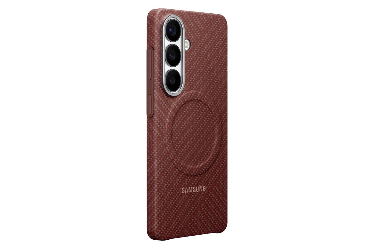 Samsung S26 Carbon Magnet Case Coralred