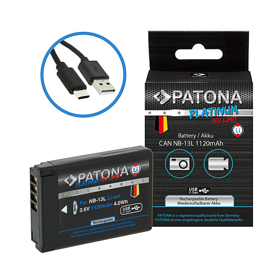Patona Platinum USB-C Canon NB-15L/ 13L